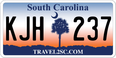 SC license plate KJH237