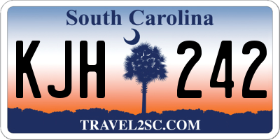 SC license plate KJH242