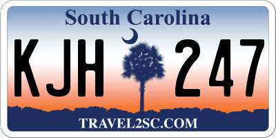 SC license plate KJH247