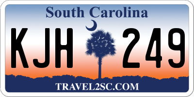SC license plate KJH249