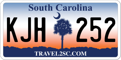 SC license plate KJH252