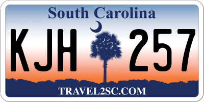 SC license plate KJH257