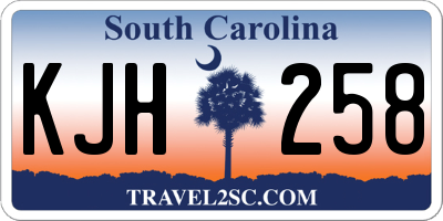 SC license plate KJH258