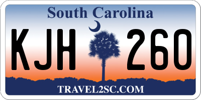 SC license plate KJH260