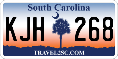 SC license plate KJH268