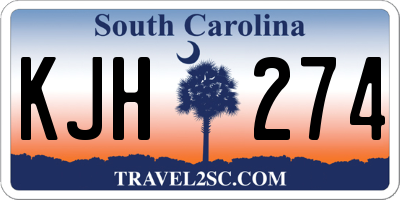 SC license plate KJH274