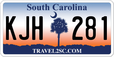 SC license plate KJH281