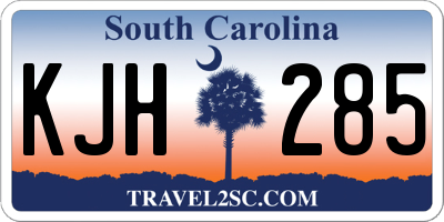 SC license plate KJH285