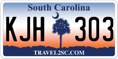 SC license plate KJH303