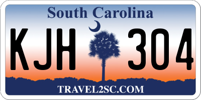 SC license plate KJH304