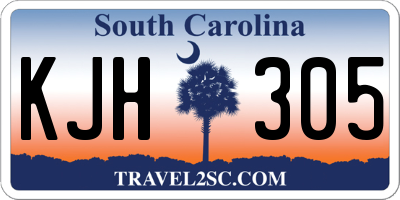 SC license plate KJH305