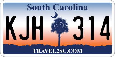 SC license plate KJH314