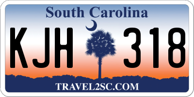 SC license plate KJH318