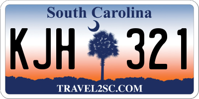 SC license plate KJH321