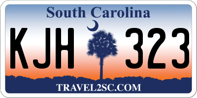SC license plate KJH323