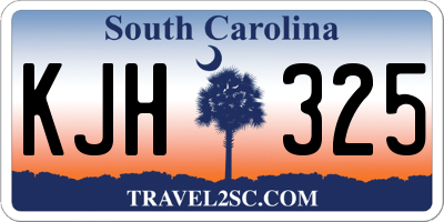 SC license plate KJH325