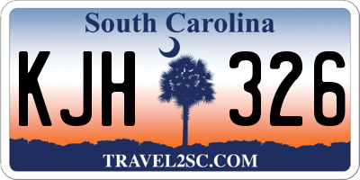 SC license plate KJH326