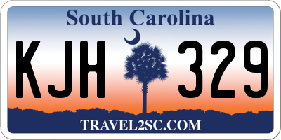 SC license plate KJH329