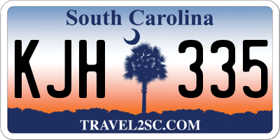 SC license plate KJH335