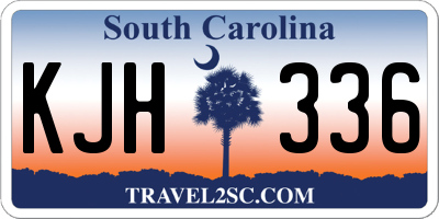SC license plate KJH336