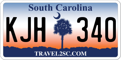 SC license plate KJH340