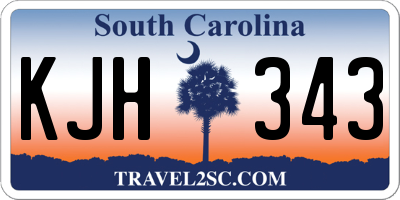 SC license plate KJH343