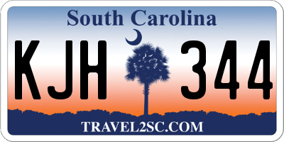 SC license plate KJH344