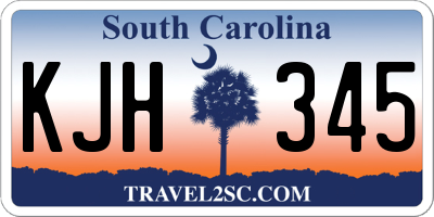 SC license plate KJH345