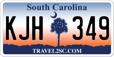 SC license plate KJH349