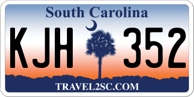 SC license plate KJH352