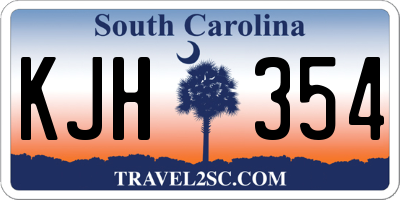 SC license plate KJH354
