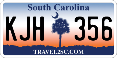SC license plate KJH356
