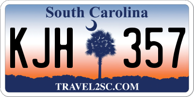 SC license plate KJH357