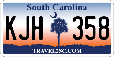 SC license plate KJH358