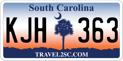 SC license plate KJH363