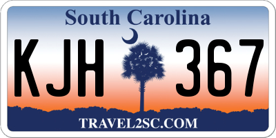 SC license plate KJH367