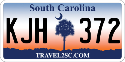 SC license plate KJH372