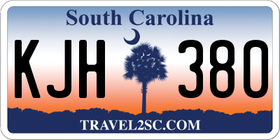 SC license plate KJH380