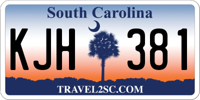 SC license plate KJH381