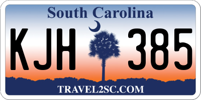 SC license plate KJH385