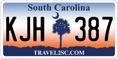 SC license plate KJH387