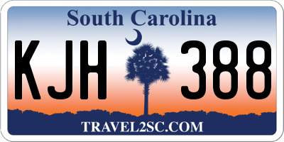 SC license plate KJH388