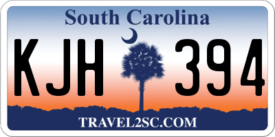 SC license plate KJH394