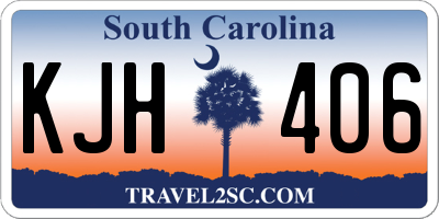 SC license plate KJH406