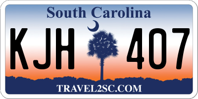 SC license plate KJH407
