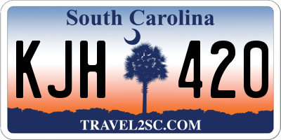 SC license plate KJH420
