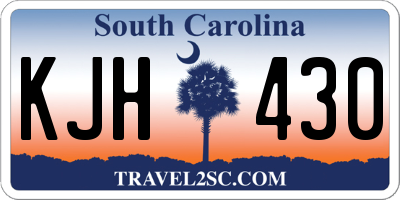 SC license plate KJH430