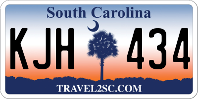 SC license plate KJH434