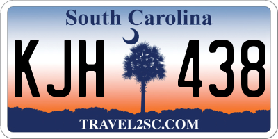 SC license plate KJH438