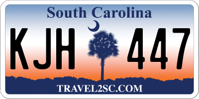 SC license plate KJH447